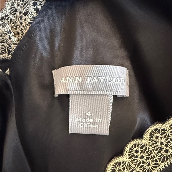 Ann Taylor Black Midi Dress with Embroidery - Picture 2 of 5